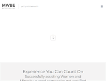 Tablet Screenshot of mwbe-enterprises.com